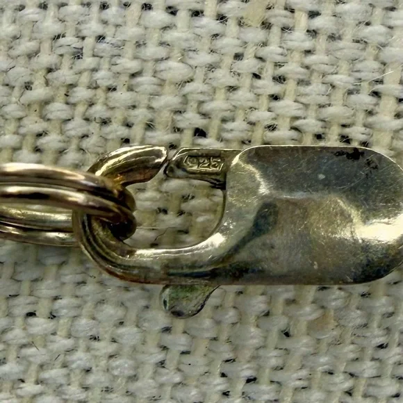 Vintage Mother of Pearl & Black Beaded Necklace 18” 925 Silver - Picture 3 of 4